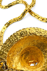 Vintage Judith Leiber Roaring Lion Medallion Necklace signature cartouche @recess la