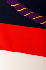 Large silk medal ribbon rope chain silk scarf by Celine light wear 1 @ Recess LA