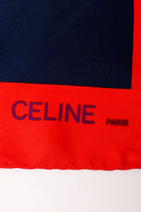Large silk medal ribbon rope chain silk scarf by Celine logo signature @ Recess LA