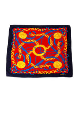 Large silk astro charm chain print scarf by Celine @ Recess LA