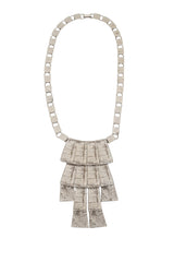 Textured Fringe Plaque Necklace @ Recess LA