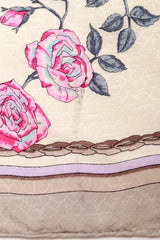 Large silk floral arrangement peacock print scarf by Dior stain @ Recess LA