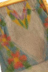 Vintage Whiting & Davis Geo Chevron Floral Mesh Bag print close @ Recess LA