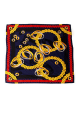 Large silk rings chainlink print scarf by Cartier @ Recess LA