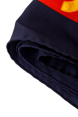 Large silk astro charm chain print scarf by Celine hem stitching @ Recess LA