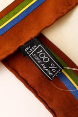 Large silk horse ornament print scarf by Celine material care tag @ Recess LA