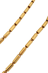 Oval Dot Plate Pendant Necklace by Pauline Rader chain close @ Recess LA