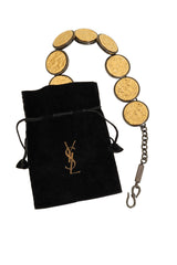 Hammered Disc Necklace by Yves Saint Laurent with dustbag @ Recess LA