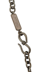 Hammered Disc Necklace by Yves Saint Laurent clasp @ Recess LA