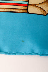 Large silk horse with accessories print scarf by Celine small stain @ Recess LA