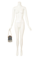 Vintage Whiting & Davis Arch Frame Fringe Mesh Bag on mannequin @ Recess LA