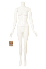 Vintage Whiting & Davis Gold Filigree Floral Mini Mesh Bag on mannequin @ Recess LA