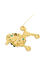 Emerald Poodle Brooch by Moans pin open @ Recess LA