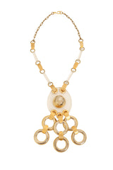 Lucite Ring Fringe Necklace @ Recess LA