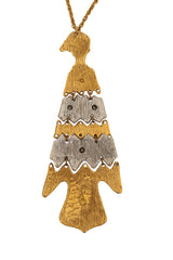 Articulated Bird Pendant Necklace back @ Recess LA