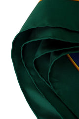 Large silk carriage and crown print scarf by Celine hem stitching @ Recess LA