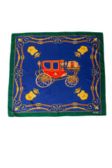 Large silk carriage and crown print scarf by Celine @ Recess LA