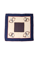 Large silk stirrup patterned scarf by Gucci @ Recess LA