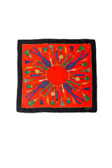 Large silk tassel and chain radial print scarf by Celine @ Recess LA
