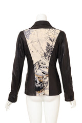Vintage Roberto Cavalli Astrology Tattoo Cutaway Jacket on mannequin back @ Recess LA
