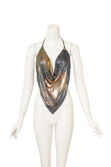 Vintage Ferrara Twilight Ombré Mesh Halter Top on mannequin @ Recess LA