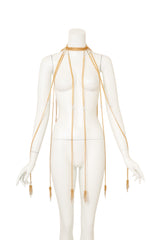 Vintage Ferrara Pearl Mesh Strand Collar on mannequin @ Recess LA
