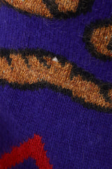Vintage Krizia Intarsia Tiger Sweater Tunic on mannequin discoloration @ Recess LA