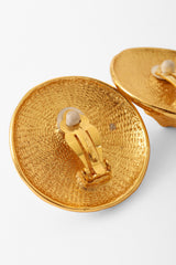 dome earrings by Yves Saint Laurent YSL stamp @ Recess LA