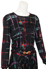 Vintage Missoni Sketch Plaid Top, Skirt & Belt Set on mannequin close @ Recess LA