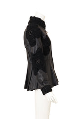Vintage Emilio Pucci Patch Fur Peplum Jacket on mannequin side @ Recess LA