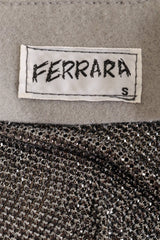 Vintage Ferrara Silver Mesh Halter Top label @ Recess LA