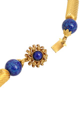 Lapis Maltese Cross Necklace by William De Lillo clasp @ Recess LA