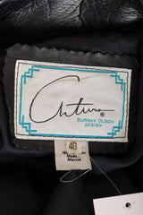 Vintage Arturo Concho Fringe Leather Jacket label @ Recess LA
