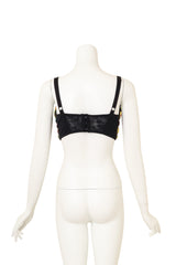 Dolce & Gabbana Rainbow Crystal Bustier Top on mannequin back @ Recess LA