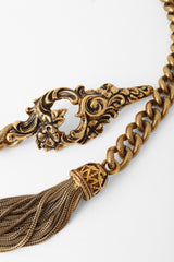 Statement textured chain belt clasp close @ Recess LA