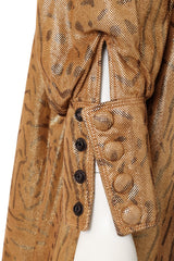 Vintage Giorgio Di Sant'Angelo Metallic Leather Animal Maxi Coat on mannequin cuff @ Recess LA