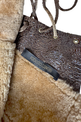 Roberto Cavalli 2003 F/W Shearling Leather Mini Dress label @recess la