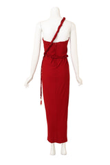 Vintage Jean Paul Gaultier Braided Wrap Column Dress on mannequin back @ Recess LA