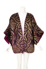 Vintage Charles Patricia Lester Metallic Devoré Velvet Cocoon Jacket on mannequin @ Recess LA