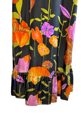 Vintage Silk Floral Cape hem detail @recess la