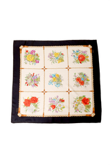 Floral Bouquet Braided Belt Silk Scarf @ Recess LA