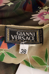 Vintage Gianni Versace Layered Mesh Floral Dress label @ Recess LA