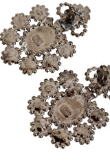 floral Cabochon Cluster Earrings by Moans backs @ Recess LA