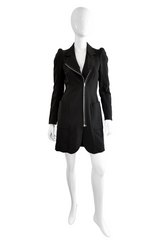 Vintage Maison Margiela Asymmetric Zipper Dress front on mannequin @recess la