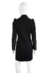 Vintage Maison Margiela Asymmetric Zipper Dress back on mannequin @recess la