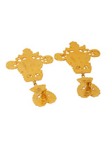 Filigree Crest Earrings by Todd Oldham backs open @ Recess LA