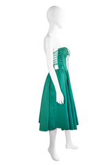 Vintage Thierry Mugler Strapless Lace-Up Circle Dress side on mannequin @recess la