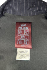 Vintage John Galliano Pinstripe Top & Pant Suit top label @recess la