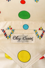 Vintage Oleg Cassini Thunderbird Dot Jacket Top label @ Recess LA