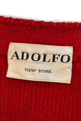 Windowpane Bouclé Skirt Suit by Adolfo label @recess LA